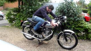 Kickstart my BSA Goldstar 500cc Clubman trim cafe racer 862 YUE BARRP BARRP [upl. by Yanad]