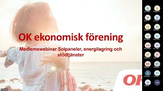 OK medlemswebinar om solpaneler energilagring och stödtjänster med KP Energy [upl. by Belva]