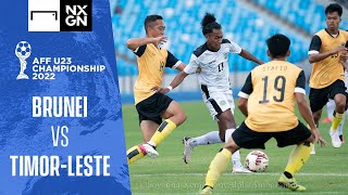 AFF U23 Championship 2022  Brunei Darussalam vs TimorLeste highlights [upl. by Arahc]