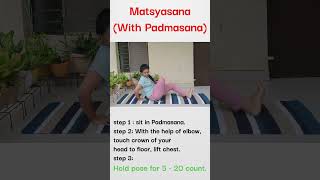 Matsyasana fish pose aasana yoga motivation [upl. by Flin]