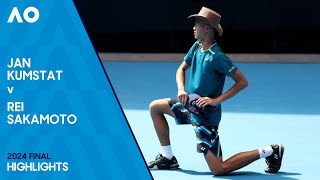 Jan Kumstat vs Rei Sakamoto  Australian Open 2024 Junior Boys Final [upl. by Maximilianus]