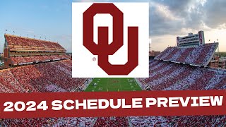 Oklahoma 2024 College Football Schedule PreviewProjected Record [upl. by Ellehctim671]