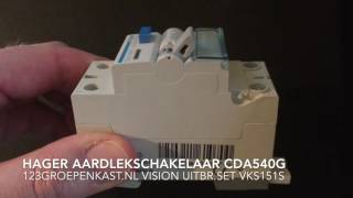 Hager AardlekSchakelaar CDA540G Vision Uitbreidingsset VKS151S [upl. by Towroy772]