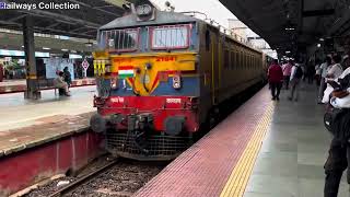 Sinhagad Express Arrival and Departure from Dadar Railways Station Mumbai [upl. by Ekenna]