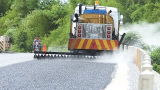 Amazing Successful 100 Of Project Double Bituminous Surface Treatment Pavement Technique DBST [upl. by Waldon790]