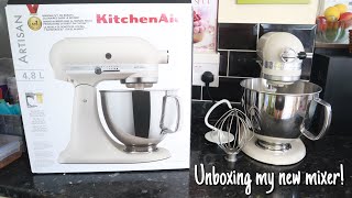 Unboxing My New KitchenAid Artisan Mixer  First impressions [upl. by Nanam]