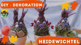 DIY  Dekoration Heidewichtel Wie man einen Wichtel ganz einfach selbst gestaltet  Herbst Deko [upl. by Nallid]