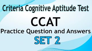 2 CCAT Practice Question and Answer  Set 2 [upl. by Ettenuahs634]