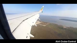 Landing in Beira Mozambique where the Pungwe River meets the Indian Ocean overlooking Port of Beira [upl. by Clayborn]