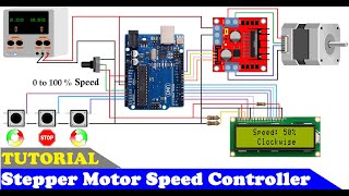 How To Make a Stepper Motor Speed Controller using Arduino and L298 Motor Driver [upl. by Daberath]