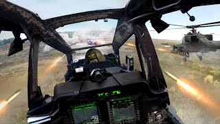 Insane Cockpit View of US AH64 Apache in Scary Gunnery Exercise [upl. by Anirazc72]