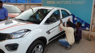 Official Stickering of Tata Nexon to make it SpecialBonnetSide DoorRoof TopProcess Walkthrough [upl. by Eirrak]