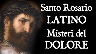 Santo Rosario in LATINO  Misteri DOLOROSI con Litanie Lauretane [upl. by Ahsinik]