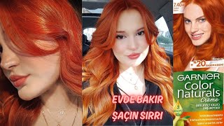 Bakır saç boyama evde en iyi bakır tonunu elde ettim❤️‍🔥sultan bakırı❤️‍🔥 [upl. by Retxed]