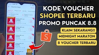 8 Kode Voucher Shopee Edisi 88 2024  Promo Puncak 8 Agustus  Klaim sekarangg [upl. by Sybilla]