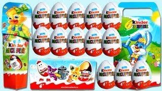 16 Kinder Surprise Eggs Unboxing Old Series from 2007  2008  2009 Kinder Surprise Eggs [upl. by Vories]