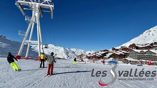 4K  Ski ASMR  Courchevel to Val Thorens ski trip  The World largest Ski area  French Alps 🇫🇷 [upl. by Sella973]