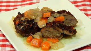 Receta de carrilladas de cerdo al horno [upl. by Arammat]