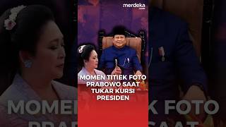 Resmi Dilantik DetikDetik Jokowi Prabowo Tukar Kursi Titiek FotoFoto merdekadotcom [upl. by Ocin]