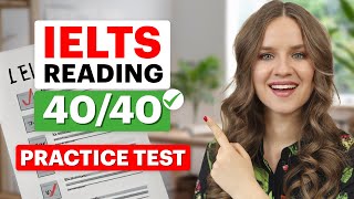 IELTS Reading Practice Test with Answers Question Types  Strategies  Get 4040 on IELTS READING [upl. by Enavi]