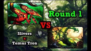 SLIVERS X TEMUR TRON  Round 1 50 Pauper League [upl. by Etirugram]