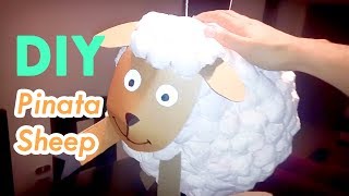 Sheep Piñata DIY  Make your own pinata full of Candy from paper and tissues [upl. by Tita]