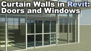 Doors and Windows on Curtain Walls in Revit [upl. by Isleana]