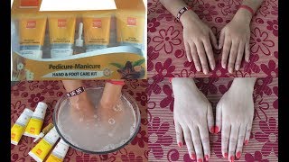 VLCC PedicureManicure Hand amp Foot cream review  DEMO  affordable manicure  At Home [upl. by Atnuahc]