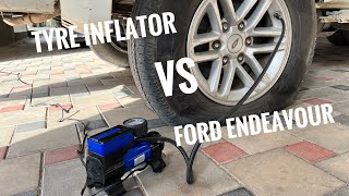 Bergmann Typhoon tyre inflator  Ford Endeavour SUV  Experiment on SUV [upl. by Nais]