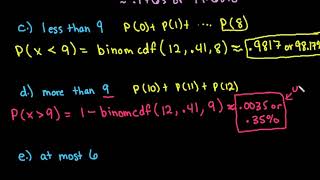 Binomial Probability with TI84 [upl. by Garold109]