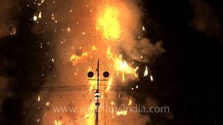 Dussehra  Burning of effigies [upl. by Oinesra]