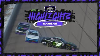 Austin Hill spins Riley Herbst as Stage Two comes to an end  NASCAR [upl. by Jeminah418]