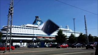 Tallink MS Silja Europa arriving Helsinki  announcement [upl. by Nwatna]