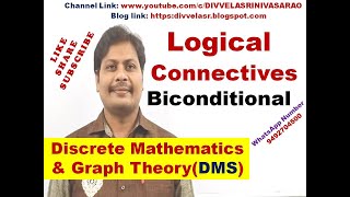 Biconditional  Logical Connectives  Discrete Mathematics and Graph Theory  DMS  MFCS  DMGT [upl. by Hofstetter]