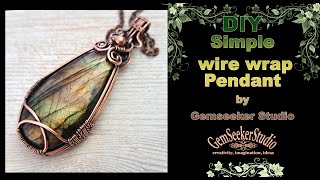 DIY tutorial How to Make a simple wire wrap pendant 1 [upl. by Etteb]