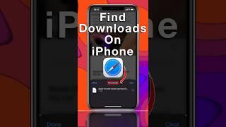 How To Find Downloads On Your iPhone shorts [upl. by Page]