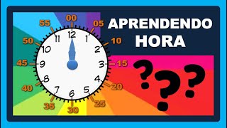 Aprendendo a olhar as horas e os minutos  Relógio de Ponteiro  Medidas de tempo [upl. by Arhsub]