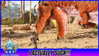 I SUCK at this game Ark survival Ascended omega mod [upl. by Eylloh]