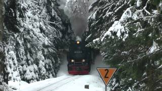 Harzquerbahn  Winterdampf  Von Wernigerode auf den Brocken [upl. by Ailak909]