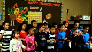 Kinders Sing Gobble Gobble Turkey Song Go Holladay School [upl. by Niassuh]