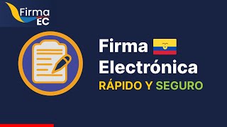 Obtener Firma Electrónica en Ecuador SRI Firma EC PDF  En línea 100 Recomendado [upl. by Pittman]