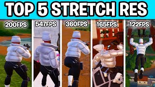 The Top 5 BEST Stretched Resolutions In Fortnite Chapter 5 FPS BOOST [upl. by Changaris]