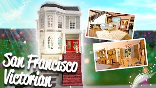 San Francisco Victorian Townhouse The Fuller House house  Bloxburg Speedbuild Roblox [upl. by Nireil744]