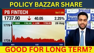 Policybazzar Share News Today PB Fintech Share Latest News Today PB Fintech Share Analysis [upl. by Acila]