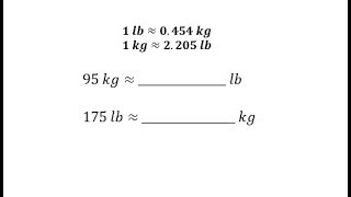 Convert Between Pounds and Kilograms Using a Unit Fraction [upl. by Damas]