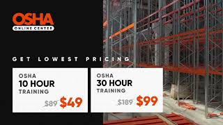 OSHA Online Center  Get Lowest Price for OSHA 10 amp 30Hour Training [upl. by Nosrettap]