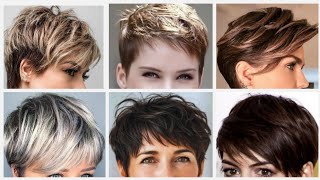 Very percious pixie short Haircut with curtains bang out for younger age women20241top [upl. by Blackington751]