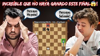 INCREÍBLE NEPO NO PUEDE GANAR EL FINAL DE DAMA VS TORRE😱  Nepo vs Carlsen  AI Cup [upl. by Olumor]