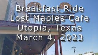 Alamo City Wings Breakfast Ride to Lost Maples Cafe in Utopia Texas March 4 2023 [upl. by Raviv84]