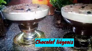 Chocolat liégeois شوكولا لييجوا بدون بيض ولا ماسكربون لتحلياتكم🍫🍫 [upl. by Bithia241]